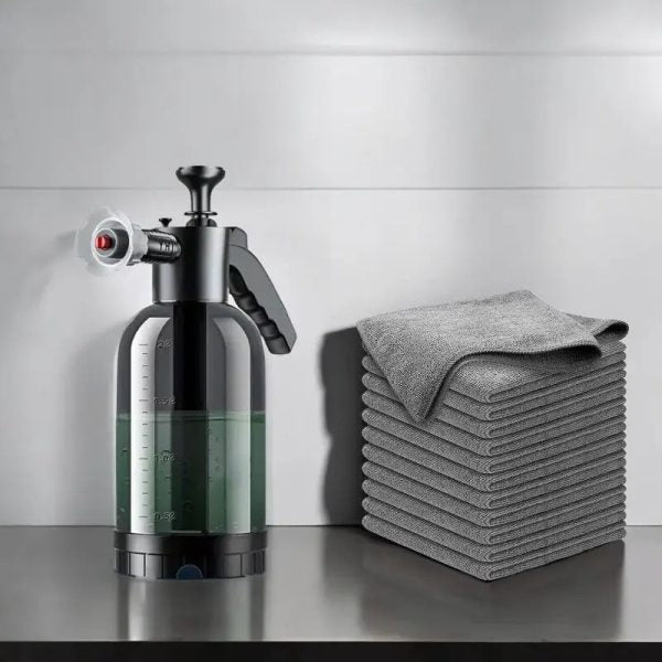 Hand Pump Foam Car Wash Sprayer Bottle Air Pressure Sprayer Car Cleaning Tools Gardening Spray Bottle Air Pump Watering Bottle – Black Color